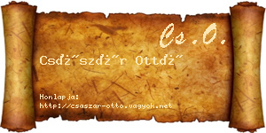 Császár Ottó névjegykártya